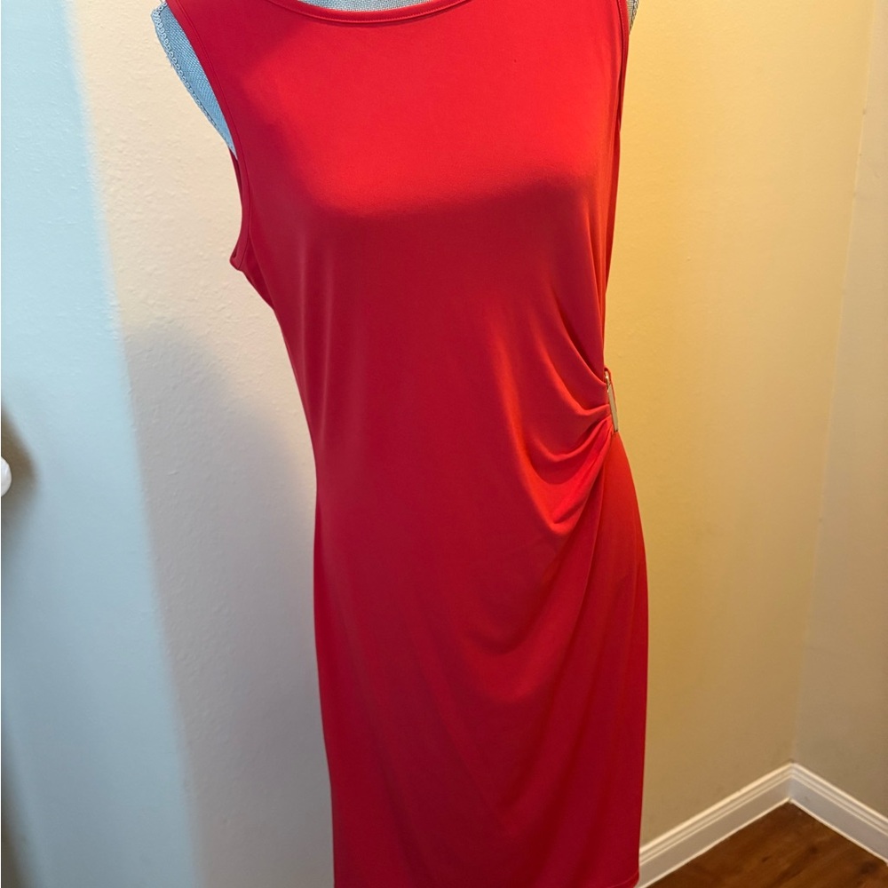 Michael Kors Vibrant Red Midi Dress